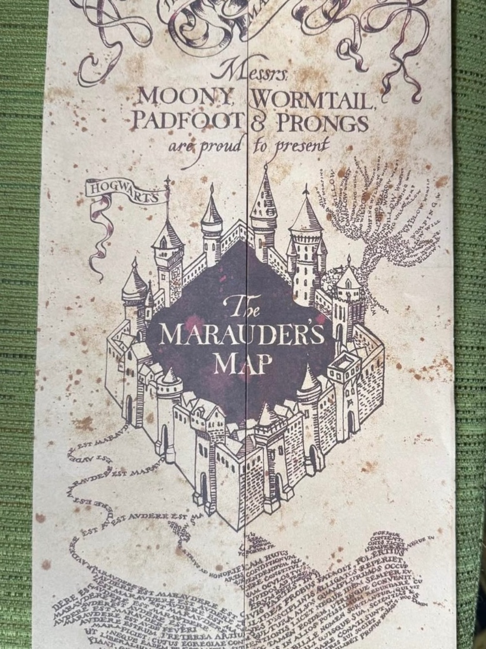 Harry Potter’s Moony, Wormtail, Padfoot and Prongs The Maurauders Map